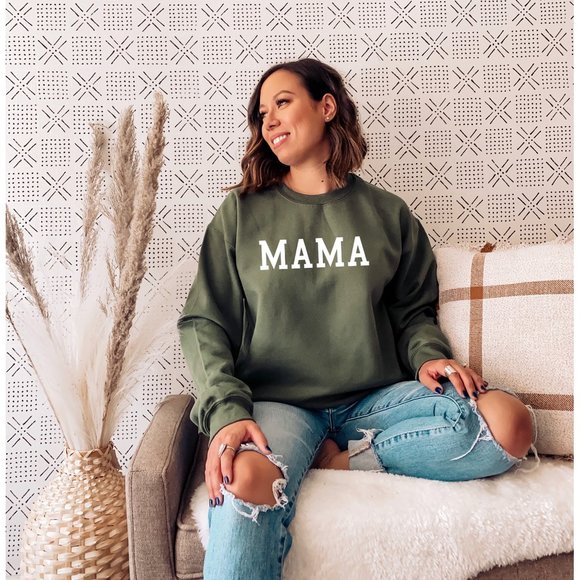 Tops - MAMA Graphic Sweatshirt | MOM Crewneck